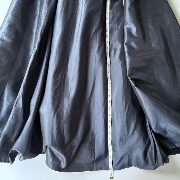 Rickie Freeman Teri John Silk Bead Embellished Silvery Blue Sleeveless Gown 12 - Picture 10 of 12